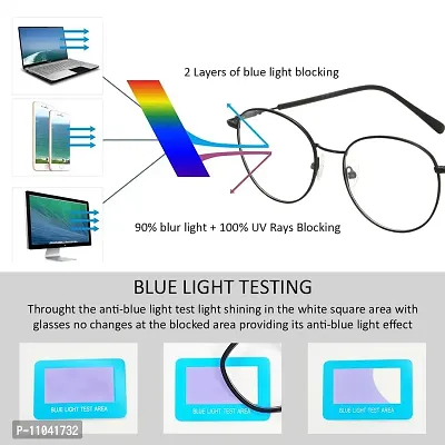 IMPLICIT Blue light Blocking Computer Glasses Zero Power Gaming Spectacles With Eye Protection, Anti Glare  Anti Eye strain for Men and Women-thumb5