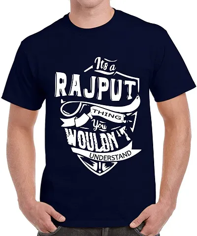 Double F Round Neck Half Sleeve Rajput Printed T-Shirts