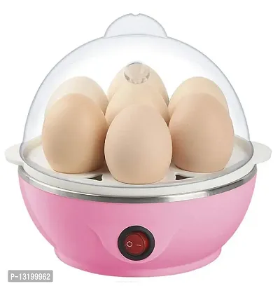 Stylish Fancy Egg Boiler Single Layer, Electric Automatic With 7 Egg Poacher For Boiling, Steaming, Frying And Cooking With Stainless Steel Heating Plate, Multicolor-thumb0