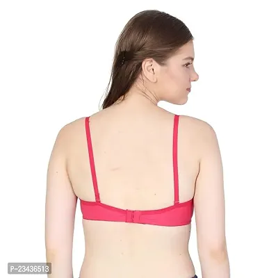 Women Cotton Red Colour Padded Bra, Pack of 4 Combo, Multicolor-thumb3