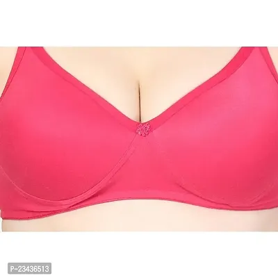 Women Cotton Red Colour Padded Bra, Pack of 4 Combo, Multicolor-thumb2