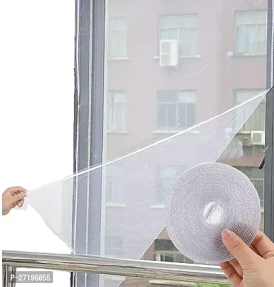 Window Mosquito Net With Adhesive Tape One Side STITCHED Easy Fix New Premium  size 3 X 3 Feet-thumb0