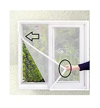 Window Mosquito Net With Adhesive Tape One Side STITCHED Easy Fix New Premium  size 3 X 3 Feet-thumb1