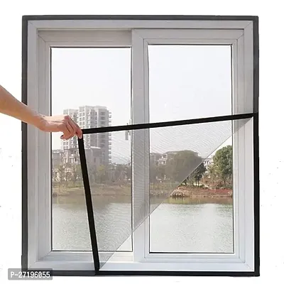 Window Mosquito Net With Adhesive Tape One Side STITCHED Easy Fix New Premium  size 3 X 3 Feet-thumb3