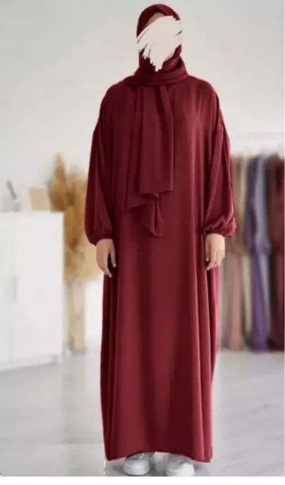 Stylish Crepe Solid Abaya for Women