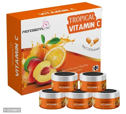 Professional Feel Vitamin C Facial Kit, Instant Glow Beauty Vitamin Mix Fruit Facial Kit Pro Active- 250 Gm, Set Of 5-thumb0