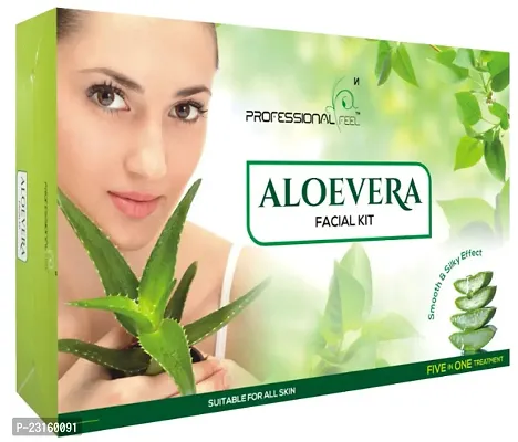 Professional Feel Aloe Vera Facial Kit, All Type Skin Solution -Set Of 5 250 G