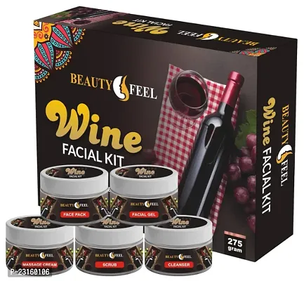 Professional Beauty Feel Red Wine Facial Kit For Fairness And -Set Of 5 275 G-thumb0