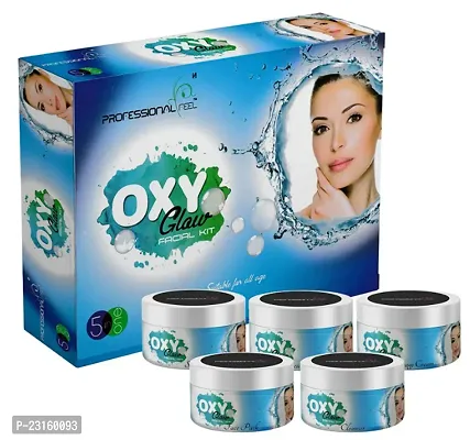 Professional Feel Oxy Glow Facial Kit For Women And Men All Skin Type Solution And Fairness 250 G -Set Of 5 -Oxy Glow