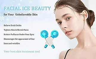 TAURPIUS Facial Ice Globe for Face  Eye Puffiness Relief, Cooling crystal roller ball with Handle, facial massage tools for face and neck (Multi-colour, 2 Pic)-thumb3