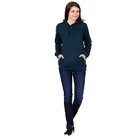 KALANABH Sweatshirt for Women, Cotton Blend Full Sleeves Sweatshirt for Women Stylish Latest Winterwear with Neck Hoodies (S, Yale Blue)-thumb1