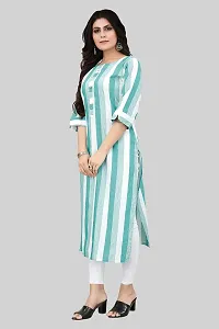 KALANABH Khadi Cotton Material Kurti for Women | Straight Cut Kurti | Readymade Girls Casual Wear Kurti | Office wear | Regular Fit-thumb3