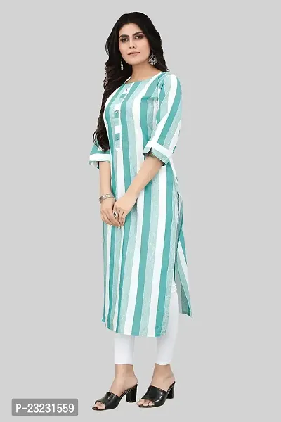 KALANABH Khadi Cotton Material Kurti for Women | Straight Cut Kurti | Readymade Girls Casual Wear Kurti | Office wear | Regular Fit-thumb4