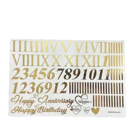 Premium Golden Embossed Sticker Sheet for Resin Art