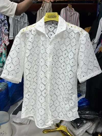 Trendy Blend Casual Shirts For Men