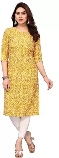 Beautiful Cotton Blend Yellow Printed Kurta Pant And Dupatta Set For Women-thumb0