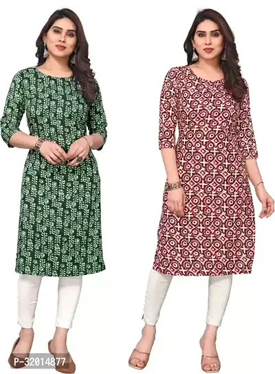 Beautiful Cotton Blend Printed Kurta Pant And Dupatta Set For Women Pack of 2-thumb0