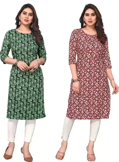 Trendy Straight Crepe Kurta Combo For Women