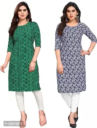 Beautiful Cotton Blend Printed Kurta Pant And Dupatta Set For Women Pack of 2-thumb0