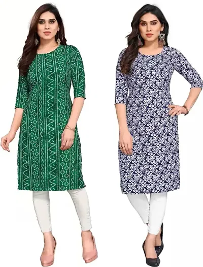 Trendy Straight Crepe Kurta Combo For Women