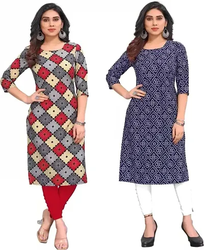 Trendy Straight Crepe Kurta Combo For Women