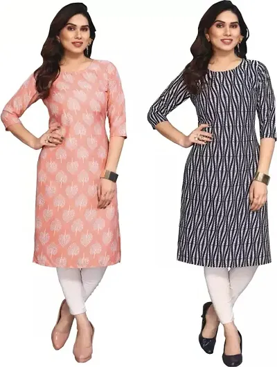 Beautiful Crepe Kurta For Women Pack Of 2