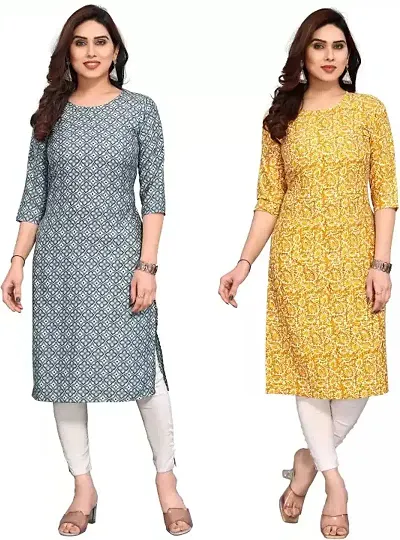 Trendy Straight Crepe Kurta Combo For Women