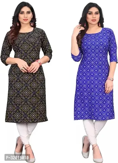 Beautiful Cotton Blend Printed Kurta Pant And Dupatta Set For Women Pack of 2-thumb0