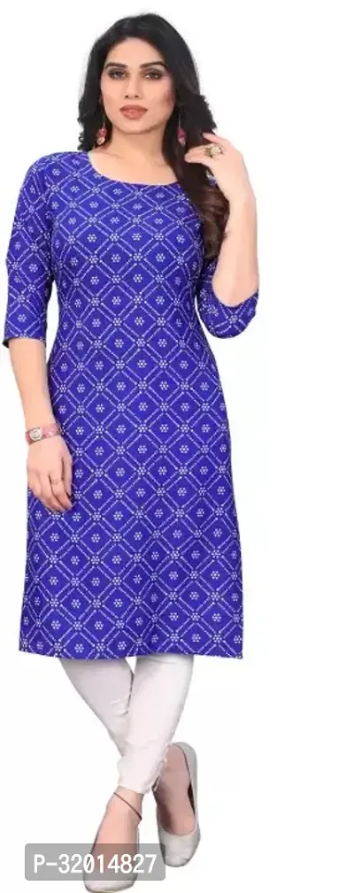 Beautiful Cotton Blend Blue Printed Kurta Pant And Dupatta Set For Women-thumb0