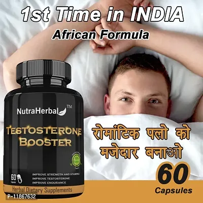 NutraHerbal Testosterone Booster Immunity Booster 60 capcules | Herbal Capsules For Increasing Size and Big Penis Size Medicines Capsules For Men-