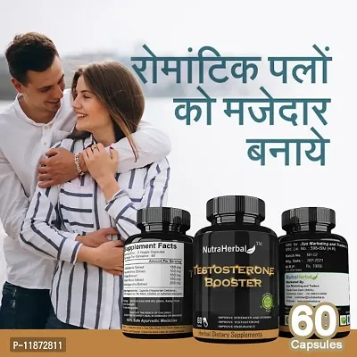 NutraHerbal Testosterone Booster Immunity Booster 60 capcules | Herbal Capsules For Increasing Size and Big Penis Size Medicines Capsules For Men-