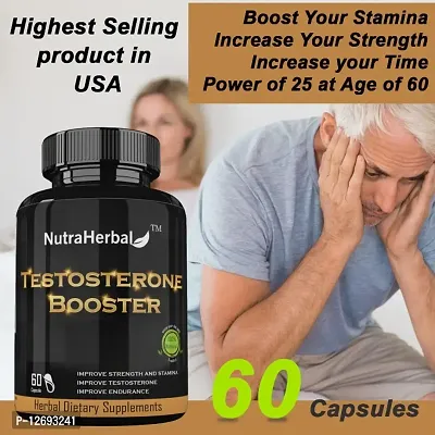 NutraHerbal Testosterone Booster Immunity Booster 60 capcules | Herbal Capsules For Increasing Size and Big Penis Size Medicines Capsules For Men-