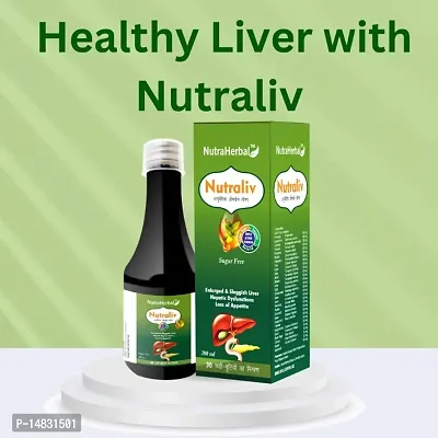 NutraHerbal Nutraliv Liver Tonic ,Ayurvedic Liver tonic LIVER OR DIGESTIVE DISORDER,GASTRIC,ACIDITY,LOSS OF APPETITE,ANEMIA,NATURAL SOURCE OF VITAMIN,CALCIUM  MINERALS 200ML x Pack of 2-thumb0