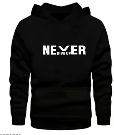 Trendy Solid Hooded Sweatshirt For Men