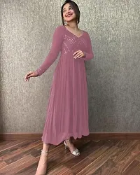 ANARKALI GEORGETTE MIRROR KURTA-thumb2