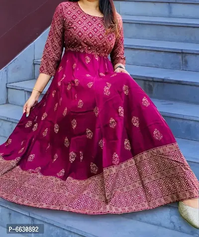 pink rayon designer kurti
