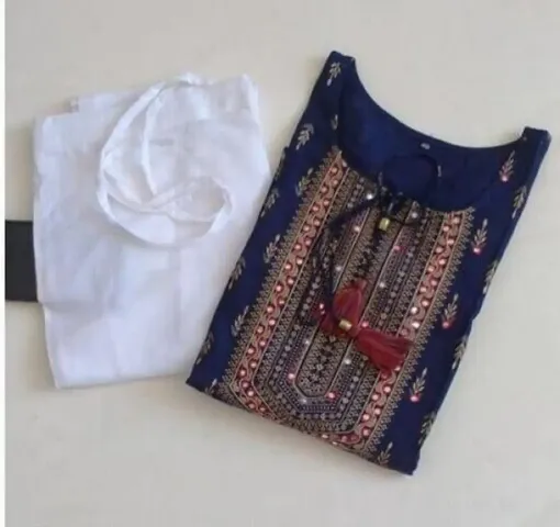 A LINE RAYON KURTA SET