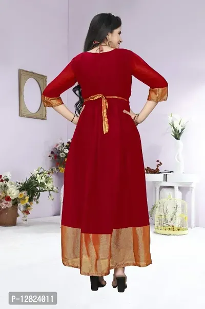 A LINE CHIIFON VISCOSE KURTA-thumb2