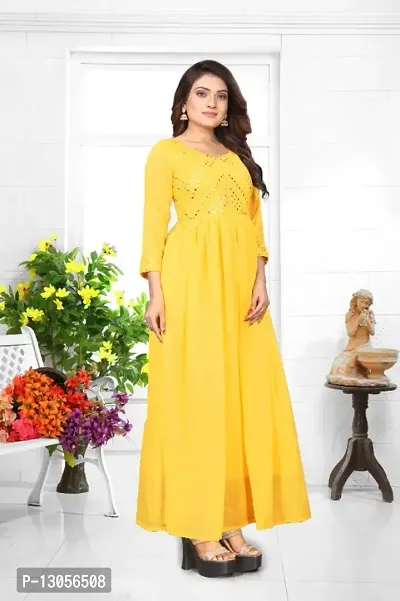 Fancy Georgette Gown For Women-thumb2