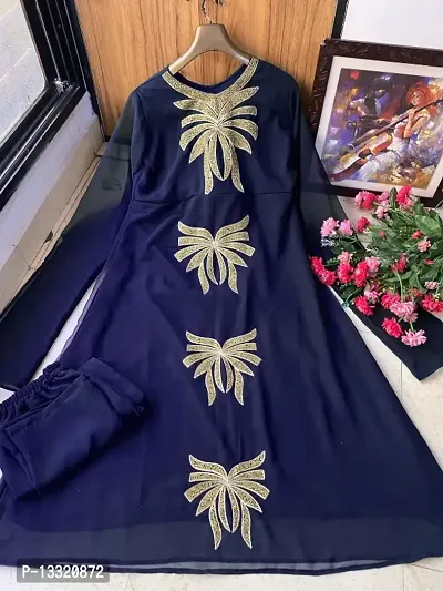 GEORGETTE KURTA WITH EMBROIDERY