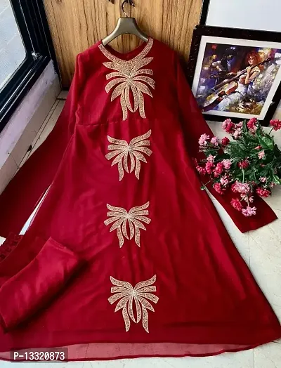 GEORGETTE KURTA WITH EMBROIDERY