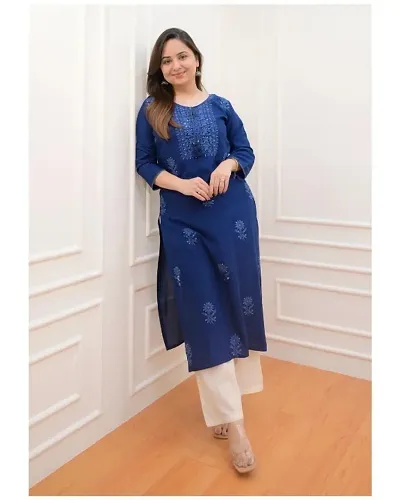 Stylish Cotton Self Pattern Kurta Bottom Set