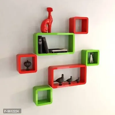 Wooden Multicolored Wall Shelf-thumb0