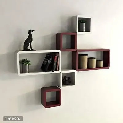 Wooden Multicolored Wall Shelf-thumb0