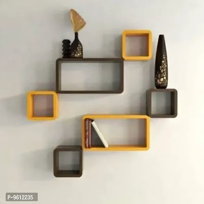 Wooden Multicolored Wall Shelf-thumb0