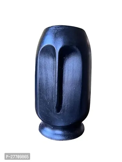 Vibhsa Black Ceramic Abstract Face Vase | Ceramic Flower Vase | Matte(Rough) Finish, 10 Inches (Black)