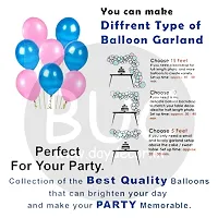 BUC Solid 70 Pc Birthday Decoration Kit Pink Blue White Balloons With Birthday Banner Room Balloon  (Multicolor, Pack of 70)-thumb2