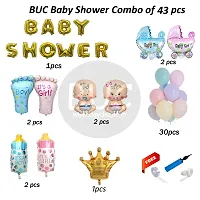 BUC Happy Birthday Decorations For Boys and Girls Happy Baby Shower Decoration Items Kit , Birthday Celebration Kit (Pack Of 43)-thumb1