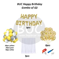 BUC Happy Birthday Decorations For Boys and Girls Happy Birthday Decoration Items Kit , Birthday Celebration Kit (Pack Of 63)-thumb3