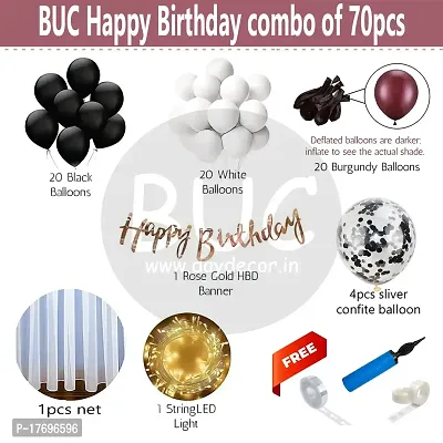 BUC Happy Birthday Decorations For Boys and Girls Happy Birthday Decoration Items Kit , Birthday Celebration Kit (Pack Of 70)-thumb5